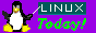 Linux today! To the left is Tux, the Linux penguin, pointing toward the words 'Linux today!'